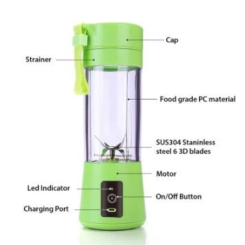 Batidora Licuadora Portable - Verde - Mogoclen