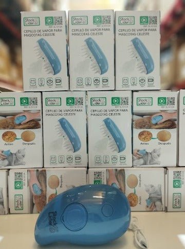 Cepillo vapor para mascota (celeste) - Mogoclen
