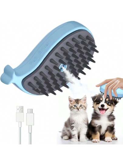 Cepillo vapor para mascota (celeste) - Mogoclen