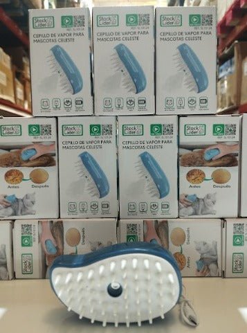 Cepillo vapor para mascota (celeste) - Mogoclen