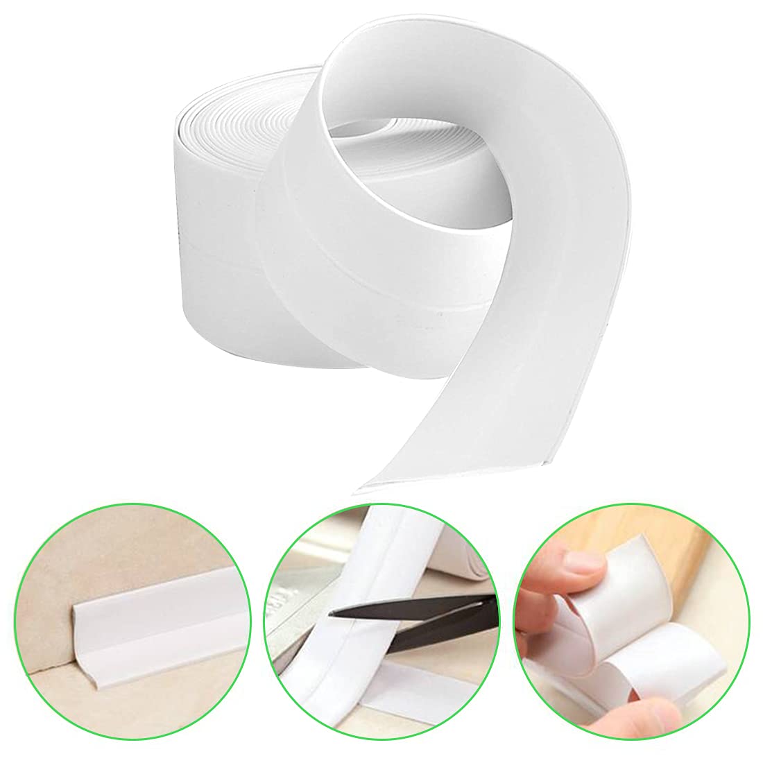 Cinta de sellado autoadhesiva para cocina y baño 38mmx3.35m - Mogoclen