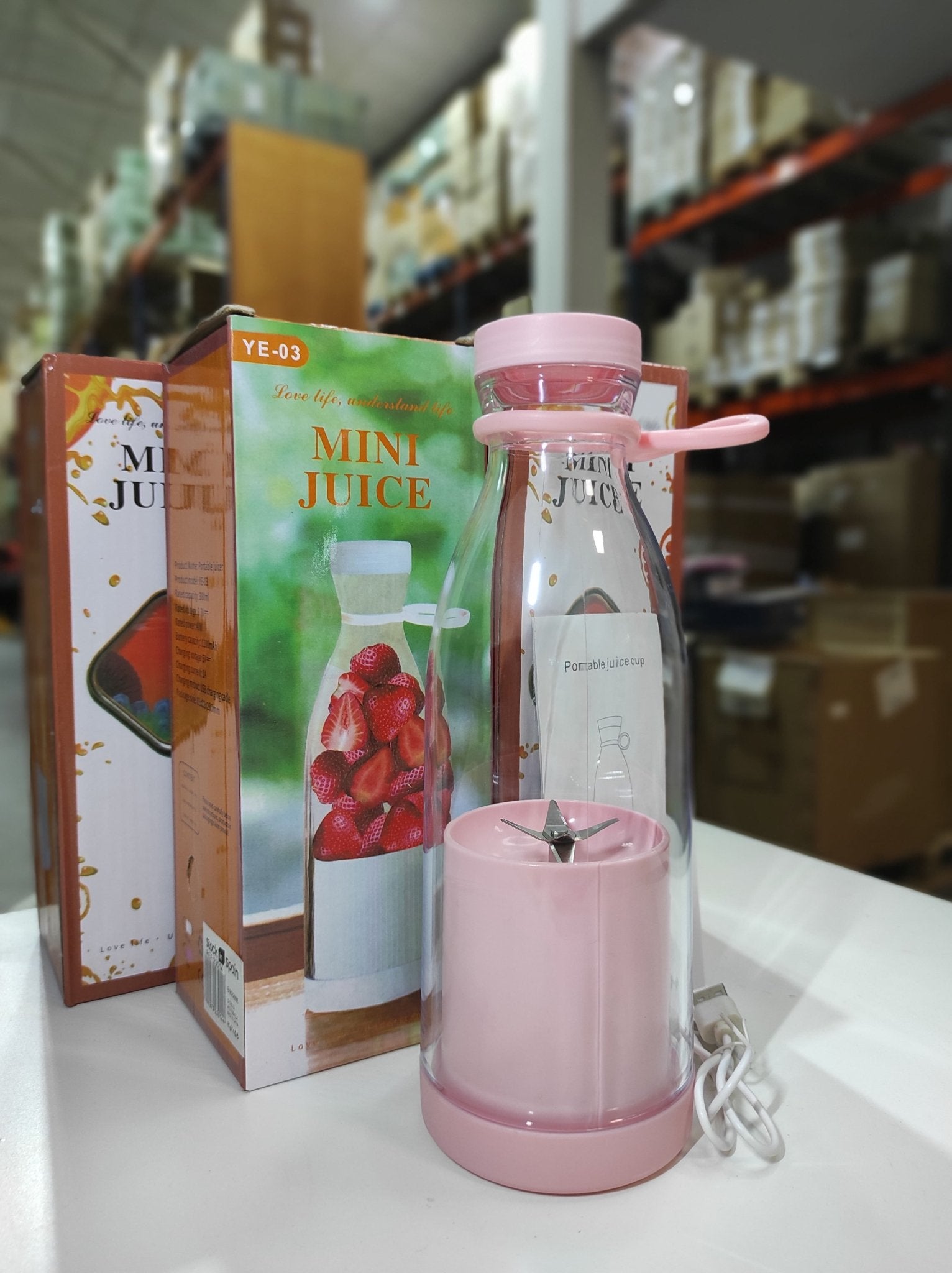 Mini licuadora de vaso portatil rosa - Mogoclen