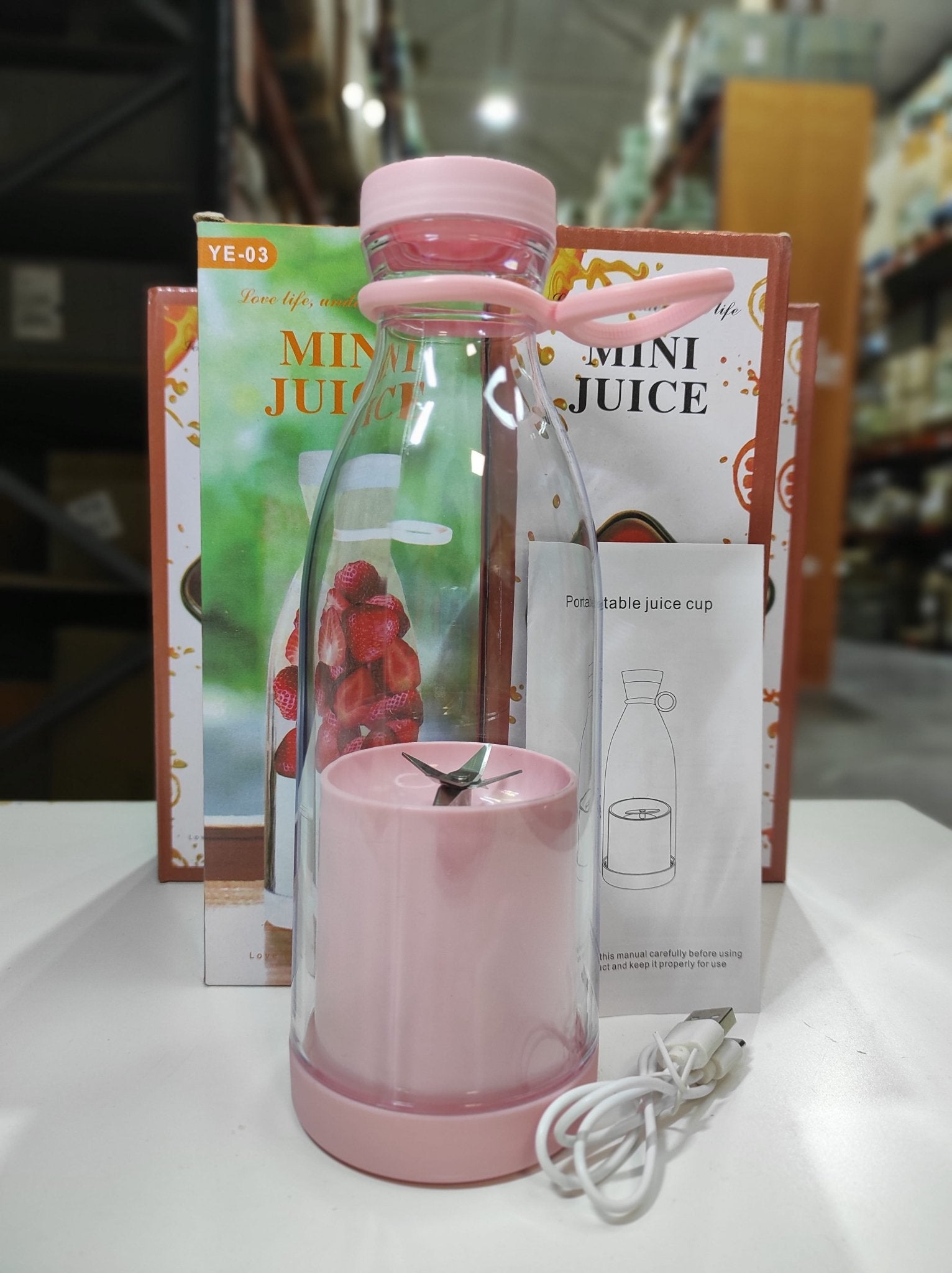 Mini licuadora de vaso portatil rosa - Mogoclen