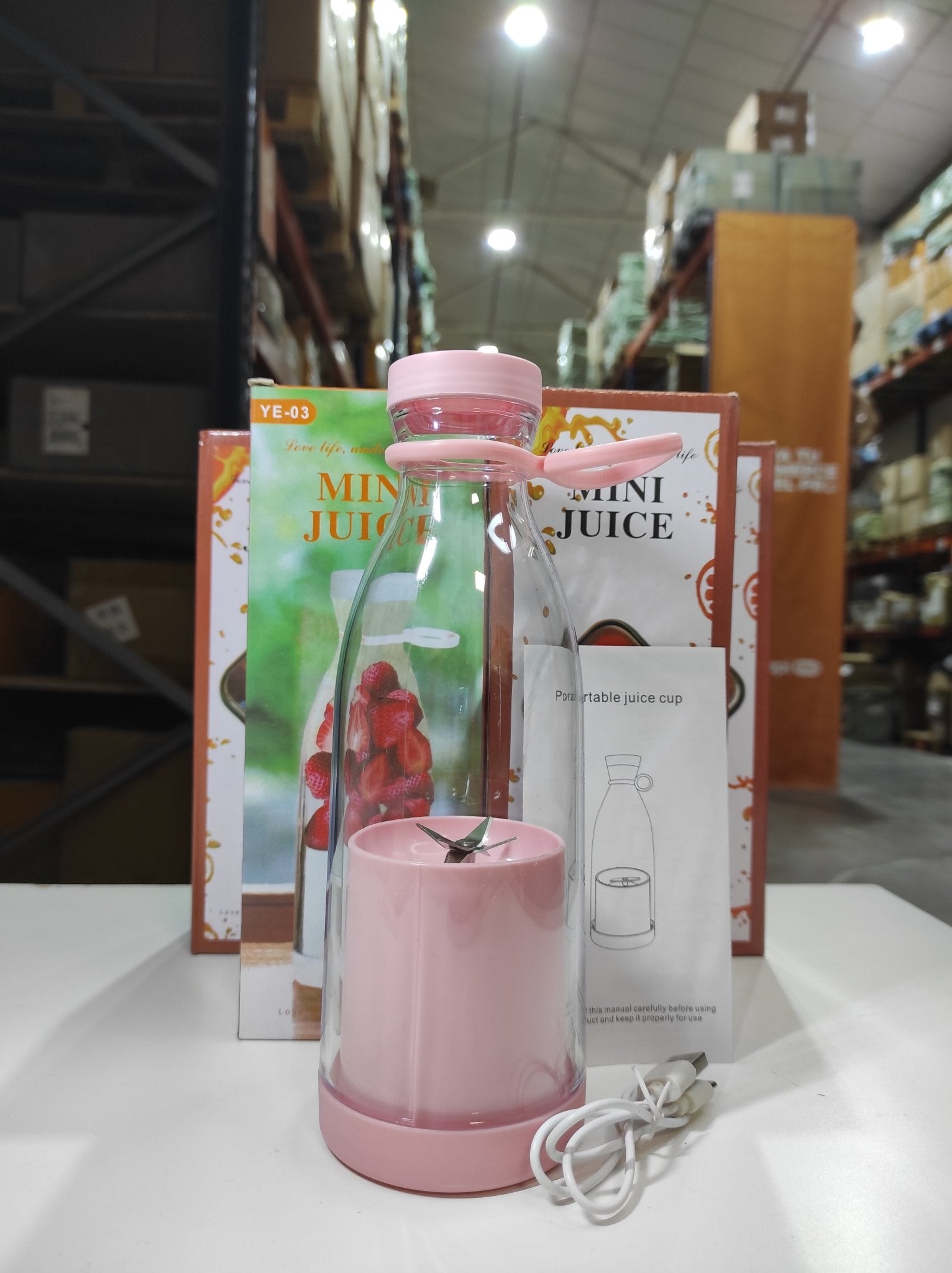 Mini licuadora de vaso portatil rosa - Mogoclen