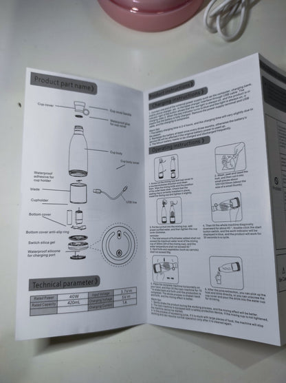 Mini licuadora de vaso portatil rosa - Mogoclen