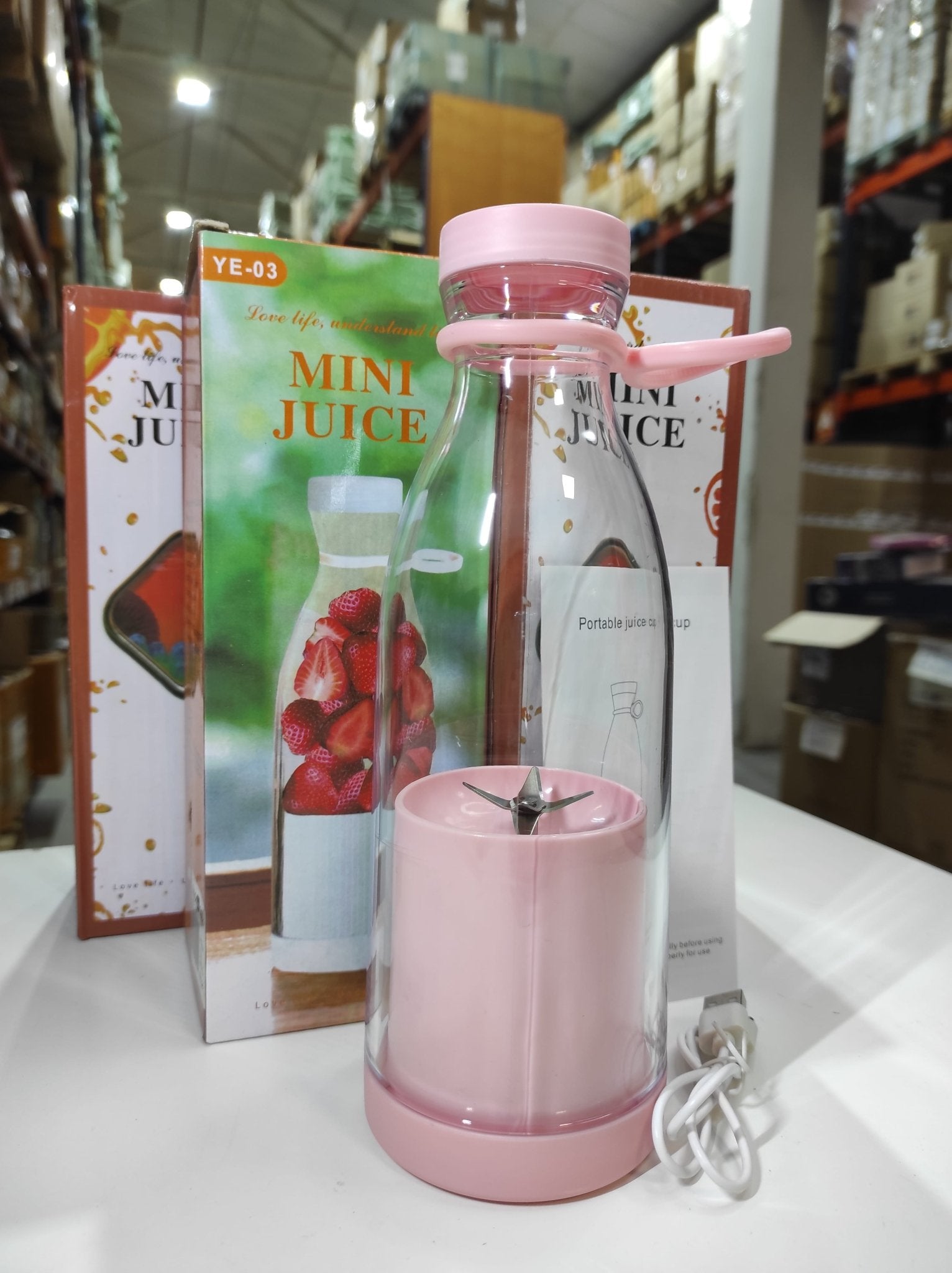 Mini licuadora de vaso portatil rosa - Mogoclen