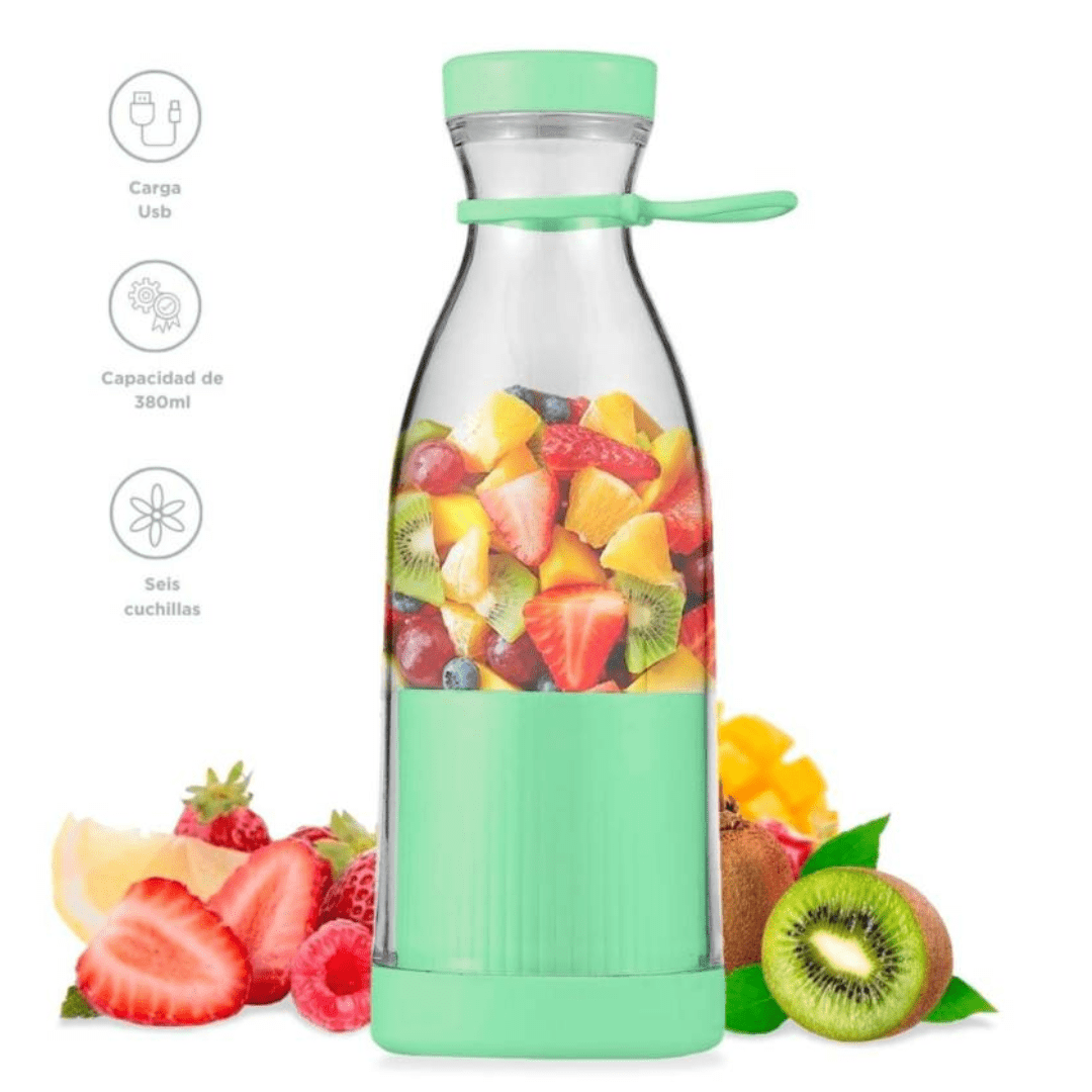 Mini licuadora de vaso portatil verde agua - Mogoclen